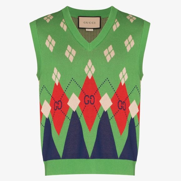 Gucci Agyle Knit Sweater Vest - Picture 4 of 16